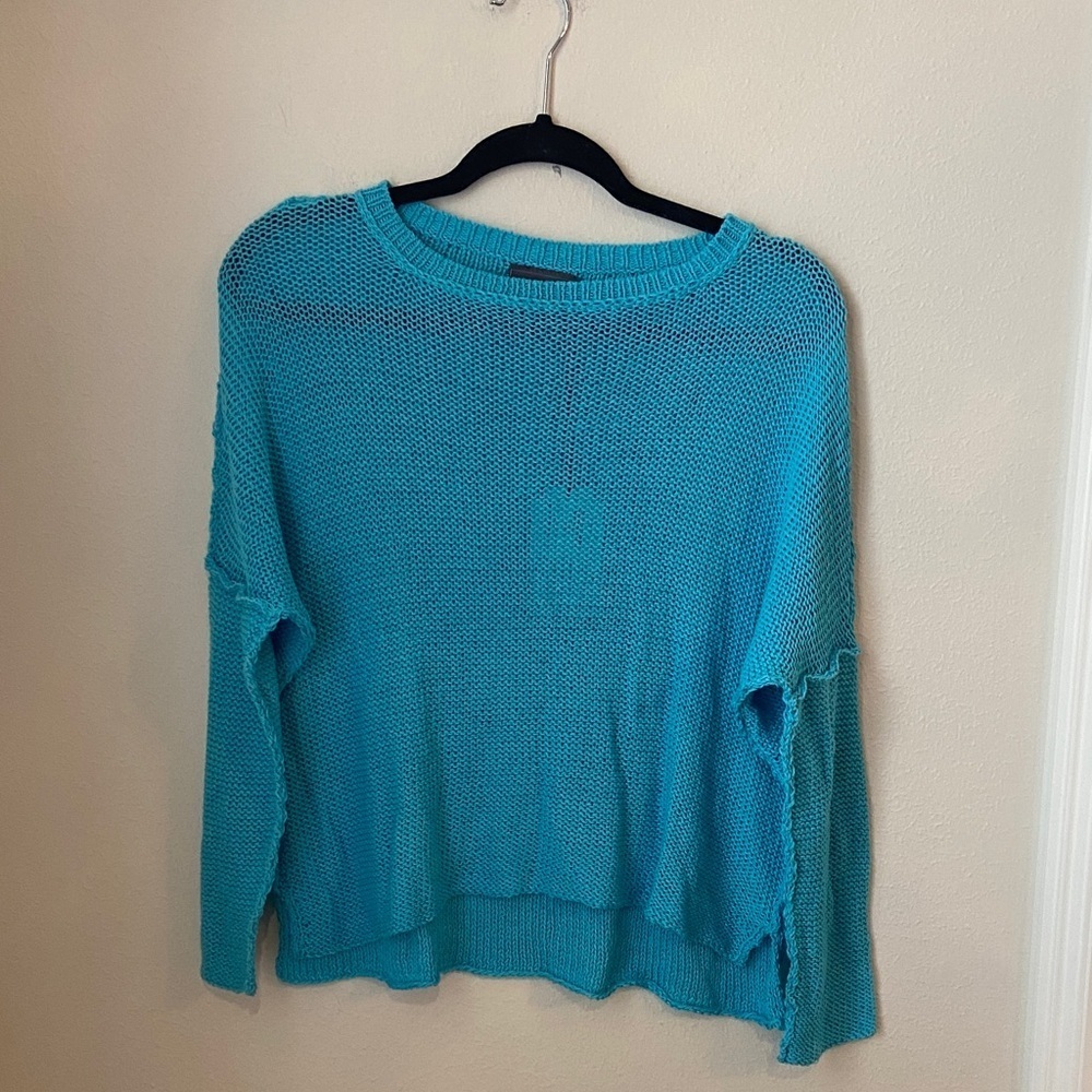 NWT Wooden Ships Charlotte Crew Cotton Knit Sweater Soft Blue XS
